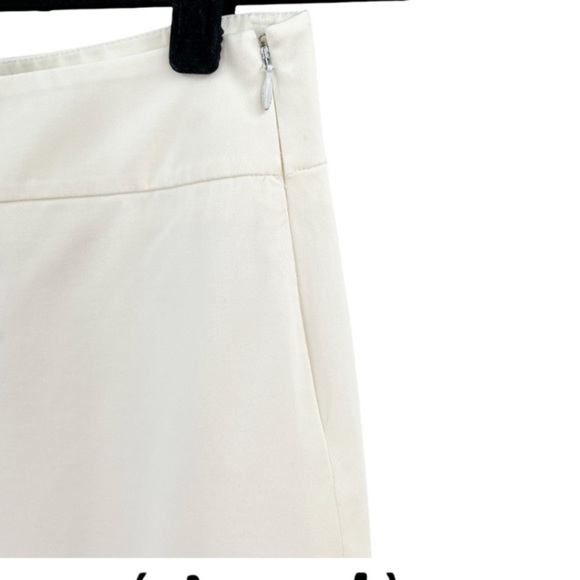 ‘S MAX MARA WIDE LEG WHITE TROUSERS WITH SIDE ZIP CLOSURE AND FLAT FRONT SZ 10 - Picture 6 of 13